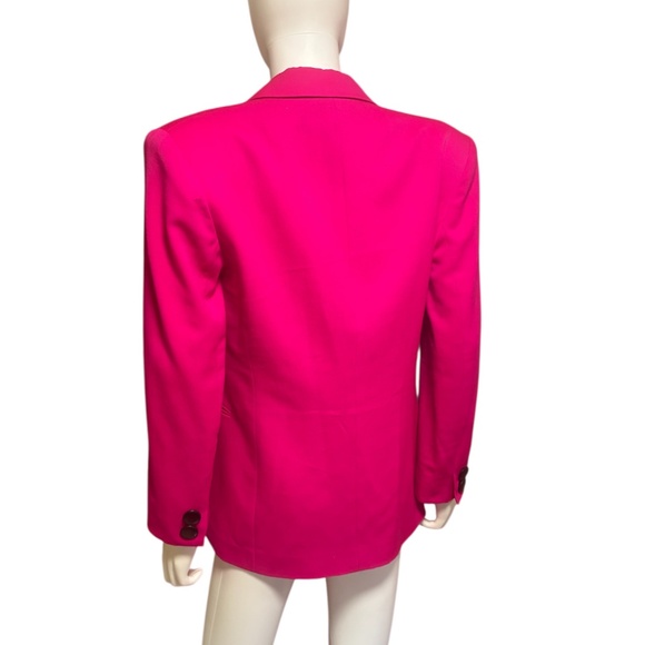 Lillie Rubin Exclusive Vintage Hot Pink Wool blazer - size 6 - Picture 2 of 3